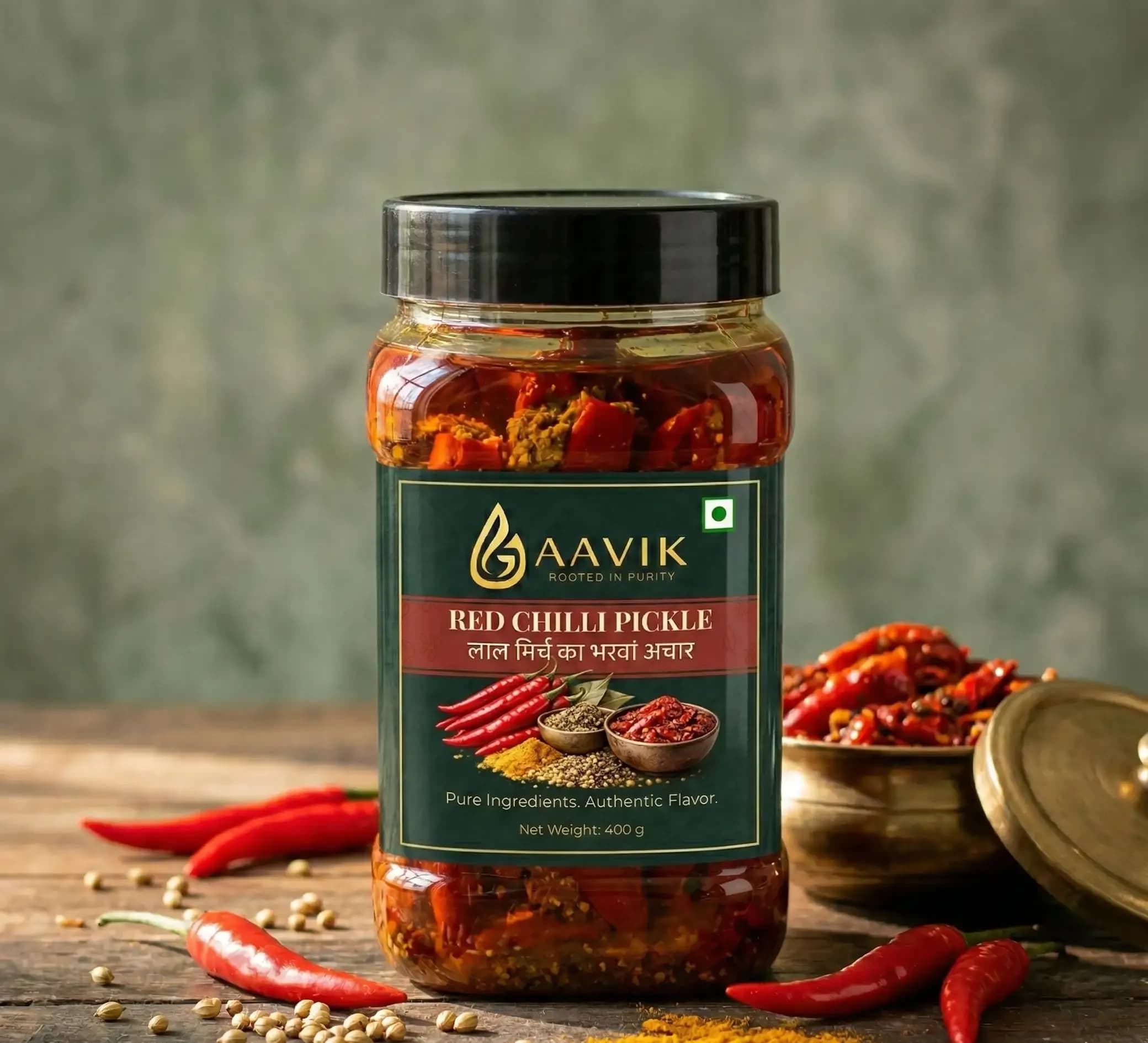 Red Chilli Pickle (Lal Mirch Achar) - Rajasthani Stuffed Delight